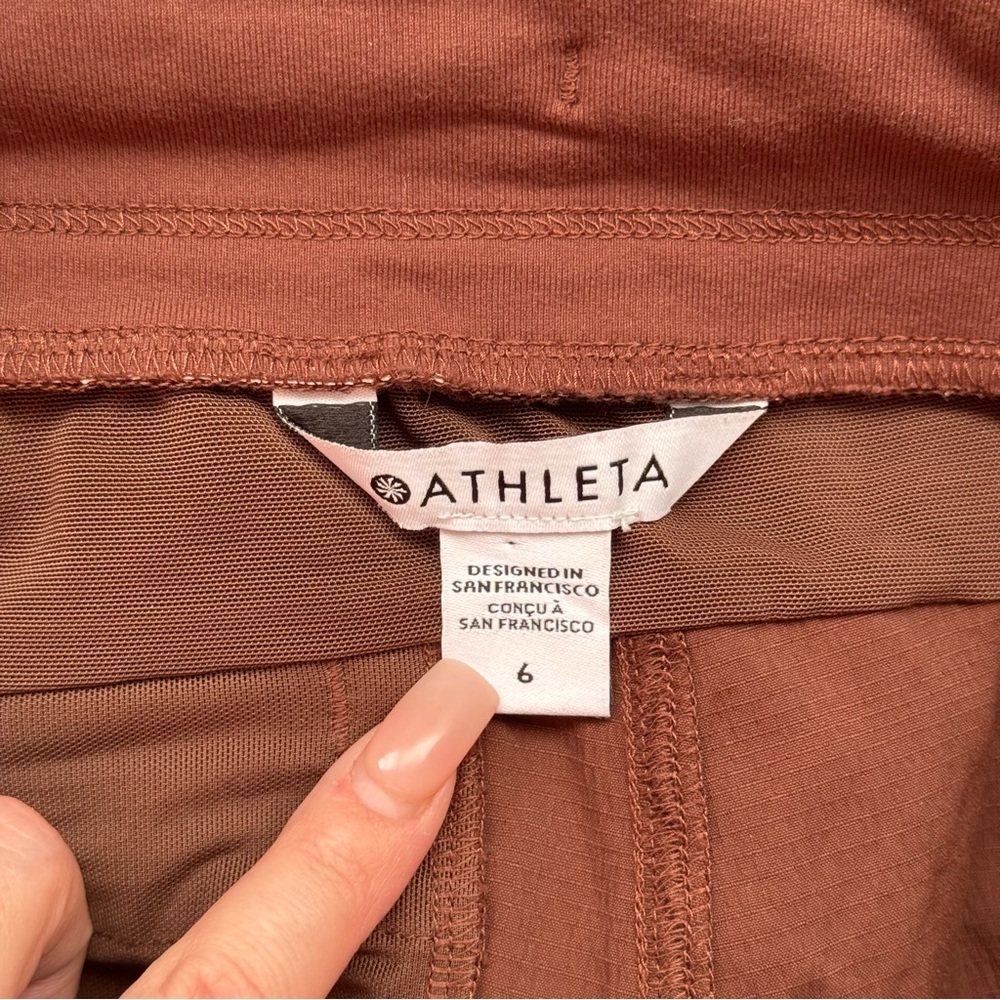 ATHLETA Reddish Cognac Brown Trekkie North High Waisted Workout Jogger Pants - Picture 14 of 15